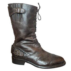Belstaff Leather Junglemaster Boots EU Size 44 Shoes From Milan Fashion Show
